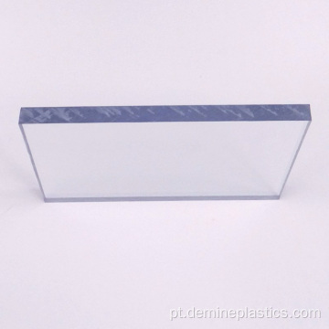 Folha sólida de policarbonato de 6,0 mm plana e transparente